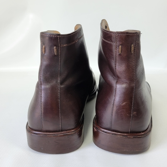 LOUIS VUITTON Brown Lace Up Leather Boots Mens Sz 7.5 - Picture 10 of 14